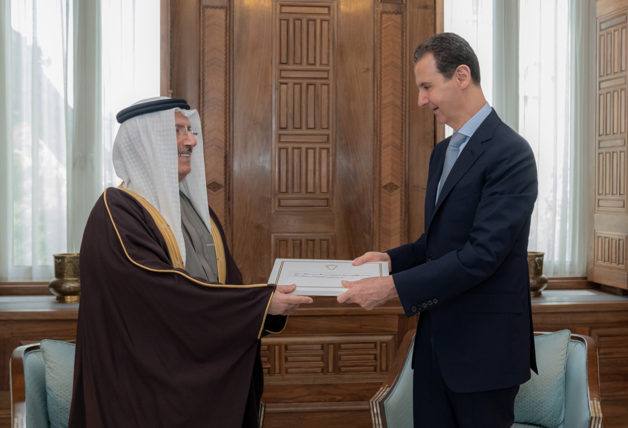 السيد الرئيس بشار الأسد يتسلّم رسالة خطية من جلالة الملك حمد بن عيسى آل خليفة ملك مملكة البحرين