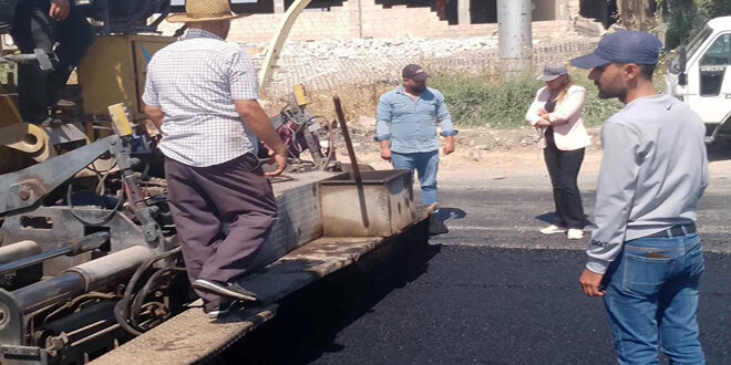 بدء إعادة تأهيل طريق دمشق حلب الدولي ضمن قطاع محافظة إدلب